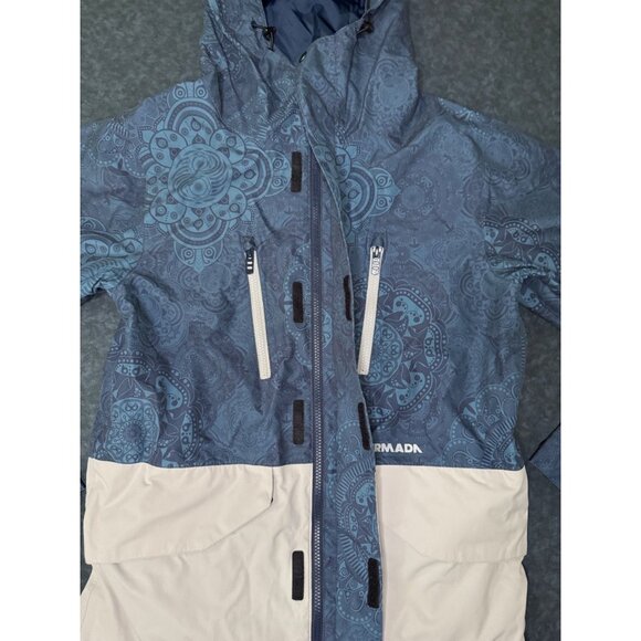 Armada Aspect Snowboard Jacket - Blue Mandala & White - Men's Small - Picture 5 of 14